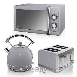 swan grey toaster and kettle