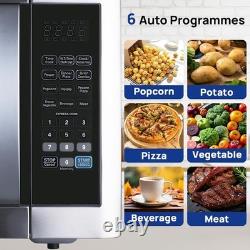 1100W 42L Large Capacity Microwave oven with Grill Easy Clean Grey Cavity