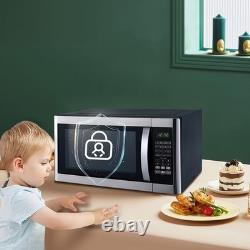 1100W 42L Large Capacity Microwave oven with Grill Easy Clean Grey Cavity