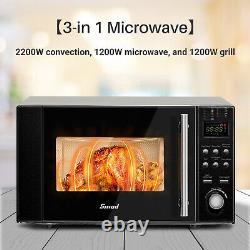 20L 3-in-1 Convection Microwave Oven with Grill 9 Auto Menus Digital Timer Black