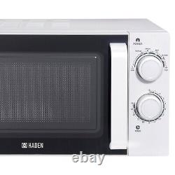 20L 700W White Countertop Freestanding Microwave Defrost Function 6 Power Levels