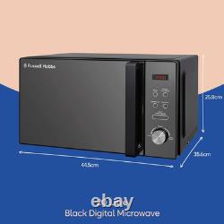 20L 800W Digital Solo Microwave with 5 Power Levels Auto Defrost Easy Clean
