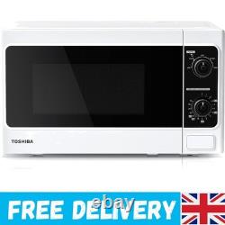 20L Compact Microwave Oven with 800W Power, 5 Settings & Easy Clean White