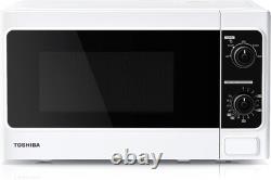 20L Compact Microwave Oven with 800W Power, 5 Settings & Easy Clean White