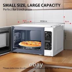 20L Compact Microwave Oven with 800W Power, 5 Settings & Easy Clean White