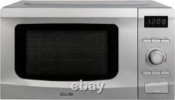 20L Compact Silver Microwave 700W Power, 8 Auto Menus & Defrost Function