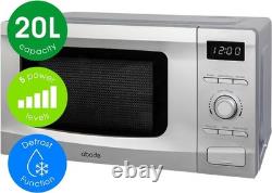 20L Compact Silver Microwave 700W Power, 8 Auto Menus & Defrost Function