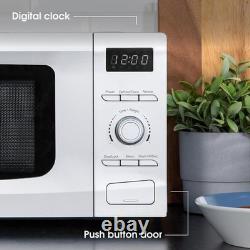20L Compact Silver Microwave 700W Power, 8 Auto Menus & Defrost Function
