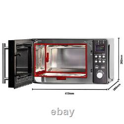 20L Digital Microwave Oven Grill Convection Combination 800W Stainless Steel