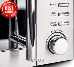 20L Digital Stainless Steel Microwave, 800W, 5 Power Levels, Auto Defrost