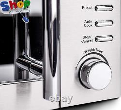 20L Digital Stainless Steel Microwave Oven 800W, Compact Microwave