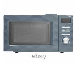 20L Grey Diamond Pattern Microwave 700W 60-Minute Digital Timer Contemporary