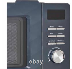 20L Grey Diamond Pattern Microwave 700W 60-Minute Digital Timer Contemporary