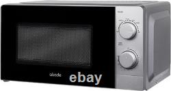 20L Manual Microwave Silver 700W with 5 Power Levels & Timer, Button & Dial C