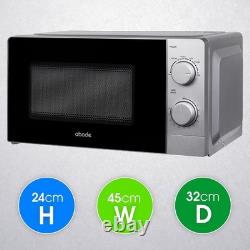 20L Manual Microwave Silver 700W with 5 Power Levels & Timer, Button & Dial C