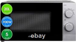20L Manual Microwave Silver 700W with 5 Power Levels & Timer, Button & Dial C 20L Manual Microwave Silver 700W with 5 Power Levels & Timer, Button & Dial C