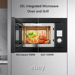 25L Integrated Built-in Microwave Oven 900W with Grill 5 Power levels Easy Clean