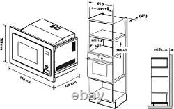 25L Integrated Built-in Microwave Oven 900W with Grill 5 Power levels Easy Clean