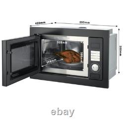25L Integrated Built-in Microwave Oven 900W with Grill 5 Power levels Easy Clean