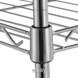 2 Tier Microwave Oven Rack Stand Stainless Steel Kitchen Storage Organiser Shelf