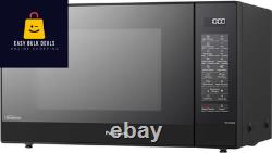 32L 1000W Microwave Oven Black Stainless Steel Large Capacity Timer Defrost