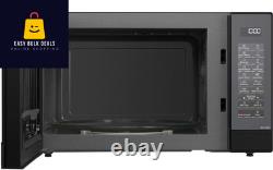 32L 1000W Microwave Oven Black Stainless Steel Large Capacity Timer Defrost