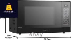 32L 1000W Microwave Oven Black Stainless Steel Large Capacity Timer Defrost
