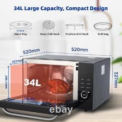 34L Microwave Oven 1000W Touch control Convection and Grill Easy Clean Black