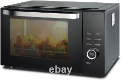 34L Microwave Oven Countertop Pull Open Door Convection Grill Defrost Function