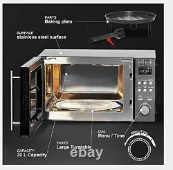 3 In 1 Combination Microwave Oven Stainless Steel Convection Oven Grill 800W 20L