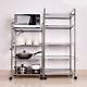 5 Tiers Mobile Trolley Kitchen Baker's Rack Microwave Oven Stand Storage V5-60