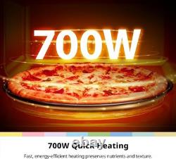 700W 20L Black Countertop Microwave 11 Power Levels Auto Defrost Digital Control