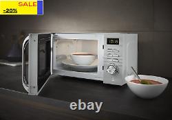 700W Grey Symphony LED Digital Microwave, 20L Capacity, 5 Microwave Power Levels