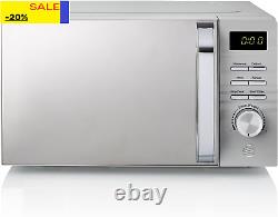 700W Grey Symphony LED Digital Microwave, 20L Capacity, 5 Microwave Power Levels