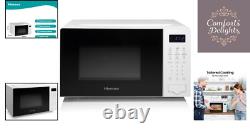 700W White 20L Digital Microwave Oven with Auto Cook & Defrost Features