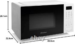 700W White 20L Digital Microwave Oven with Auto Cook & Defrost Features