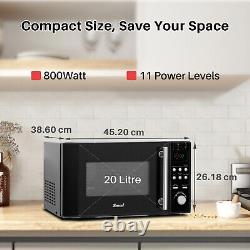 800W 20L Digital Combination Microwave with Grill Convection Fry Crispy Grill
