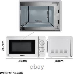 800W, 20L Microwave Easy Clean Stainless Steel Interior 6 Power Levels Man