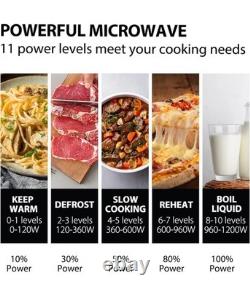 800W 23L Microwave Oven Digital Display Auto Defrost Express Cook Black