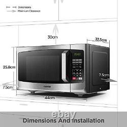 800w 23L Microwave Oven with Digital Display, Auto Defrost, One-Touch