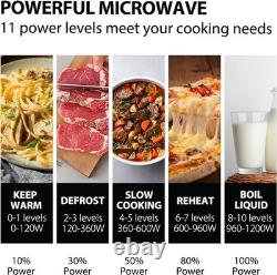 800w 23L Microwave Oven with Digital Display, Auto Defrost, One-Touch