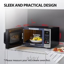 800w 23L Microwave Oven with Digital Display, Auto Defrost, One-Touch Express