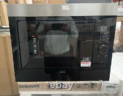 AEG 26L 900W Built-in Microwave Black & Stainless Steel MBE2658SEM