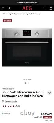 AEG 3000 Series Built-In 1000W Microwave with Grill Stainless Steel KMX525060M