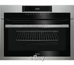 AEG KME721000M Built-in Microwave with Grill Black & Stainless Steel