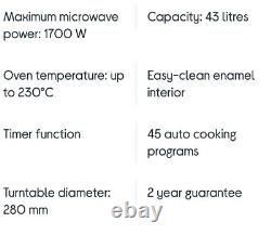 AEG KMK365060M Built-In Combination Microwave Oven Stainless Steel