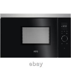 AEG MBB1756SEM 17L 800W Built In Wall Unit Microwave In Black/Stainless Steel