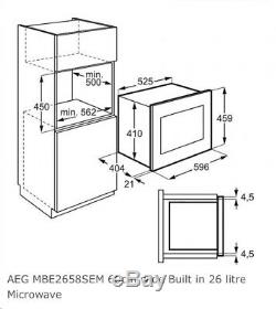 AEG MBE2658SEM Built In Microwave Stainless Steel Huge 26L Cheapest UK