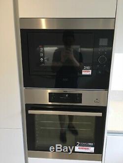 AEG MBE2658SEM Built-in Integrated Solo Microwave Black & Stainless Steel