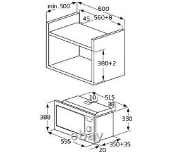 Amica AMM25BI Built-In Microwave Grill 25L 900W Stainless Steel NEW